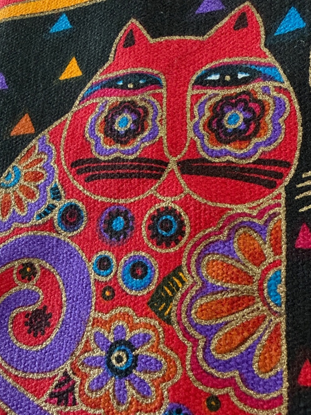 Laurel Burch NWT Colorful Cat Crossbody Bag Adjustable Strap Art Shoulder Purse - Picture 13 of 17